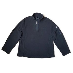 STARTER Youth Boys Black Quarter-Zip Fleece Pullover Jacket M (8)